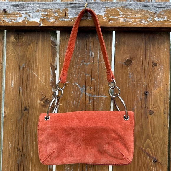 Elegant Suede Shoulder Bag in Rust - Picture 1 of 4